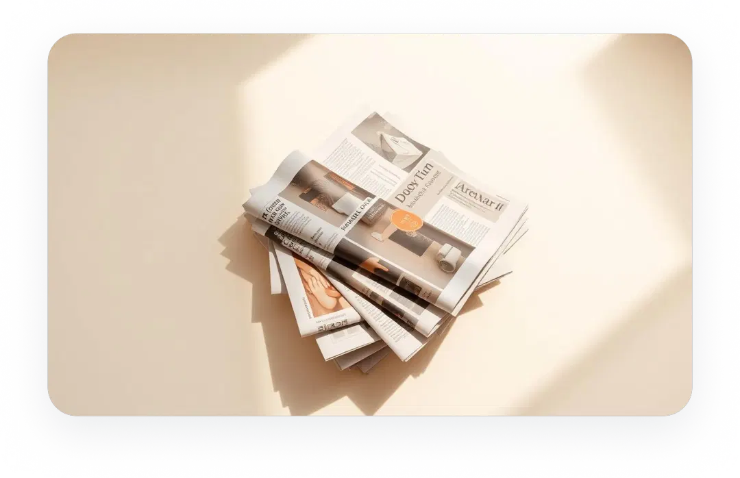 Tumpukan koran liputan media