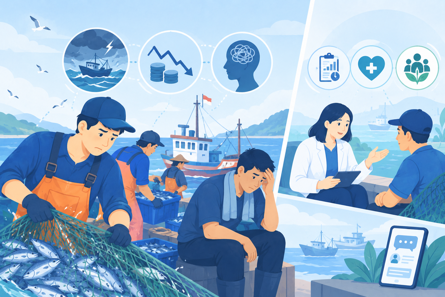 Kesehatan Mental Nelayan dan Pekerja Perikanan: Sektor yang Jarang Tersentuh Wellbeing