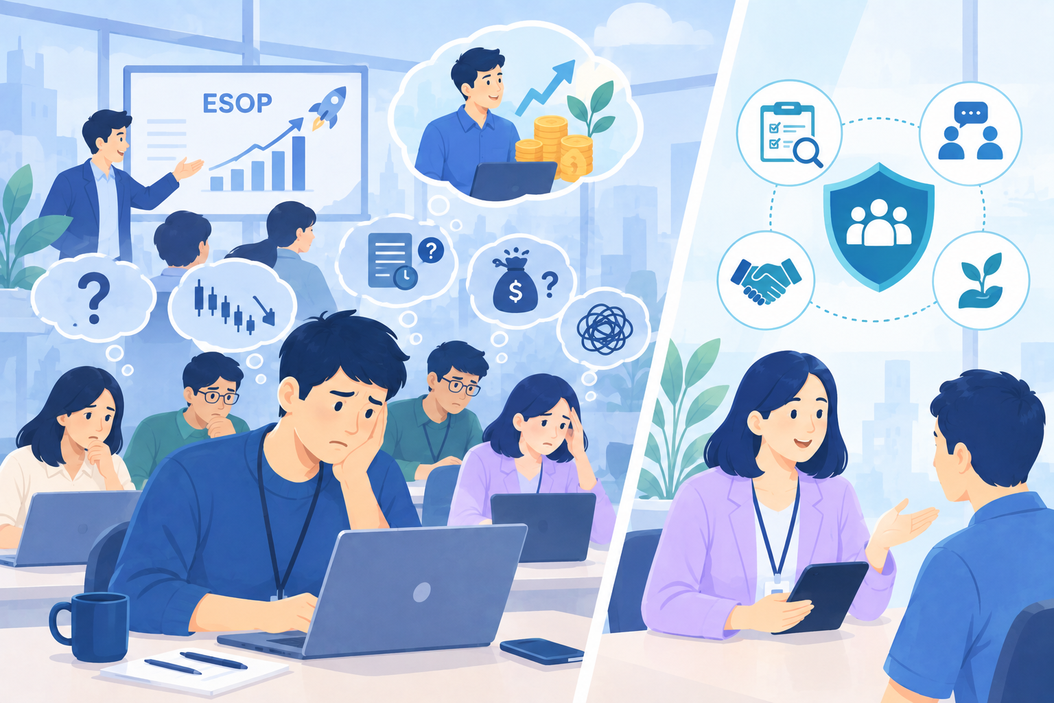 Kecemasan Karyawan Pemegang Saham (ESOP/Stock Option): Tekanan Baru di Balik Insentif Ekuitas